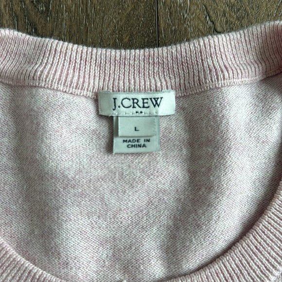 J. Crew light pink ruffle sweater. Women’s size large.  Great used condition! - Picture 4 of 6